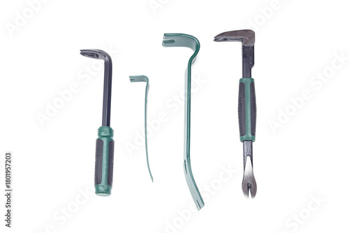 Φωτογραφία Nail puller and crowbar set, sorted in storage box close-up