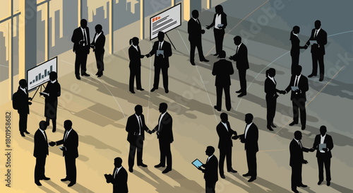 Abstract geometric composition with vibrant color blocks and clean lines suitable for modern graphic design projects and digital art