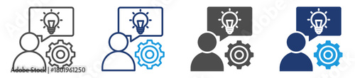internal consulting solutions icon set with multiple style