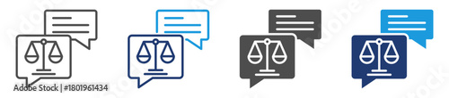 legal consulting icon set with multiple style