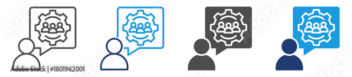 human resources consulting icon set with multiple style