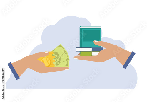 The concept of financing education. Highlighting student financial planning and managing college expenses