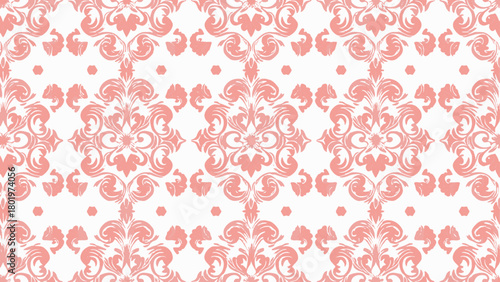 Damask seamless vector background.  For easy making seamless pattern just drag all group into swatches bar, and use it for filling any contours.