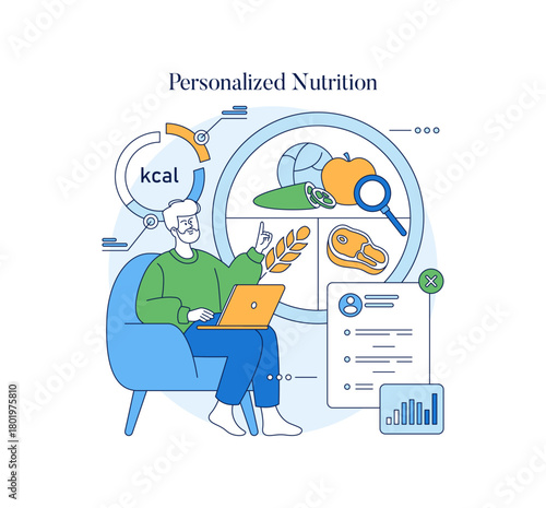 Personalized Nutrition Concept with Calorie Tracking