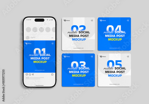 Social Media Square Post Mockup Design
