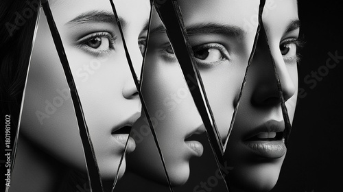 incivility. Broken mirror fragments reflecting multiple faces, symbolic of fractured trust and impossible reassembly. wellbeing guides.