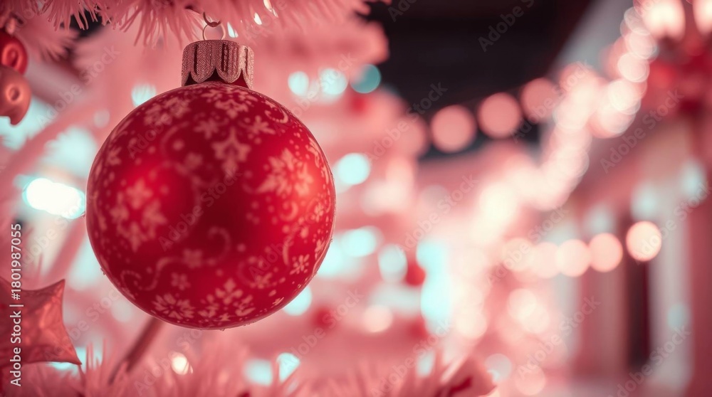 Fototapeta premium red christmas ball