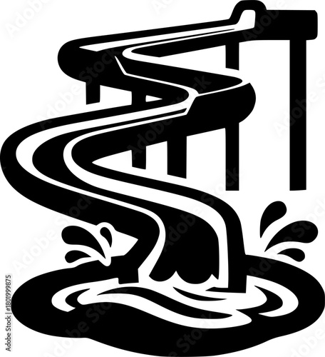 Water slide vector icon 