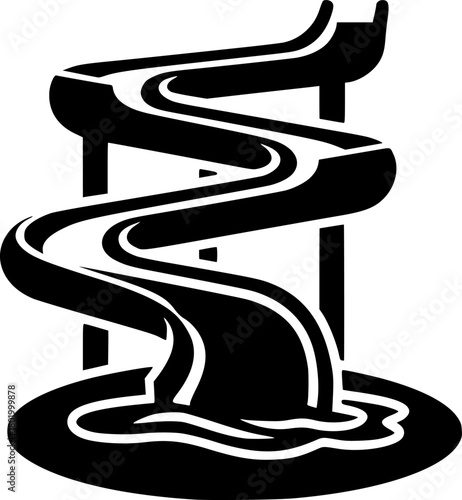 Water slide vector icon 