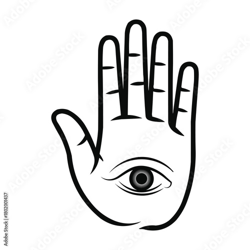 Braille Day vector of an eye and hand
