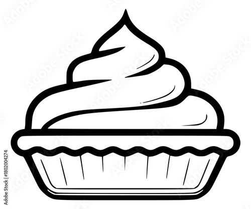Vector illustration of a cupcake