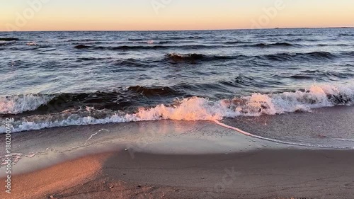 baltic sea beach summer waves jurmala latvia