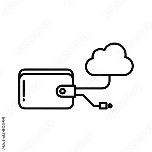 Digital wallet connected to cloud storage