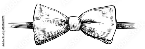vintage bow tie sketch hand drawn doodle sketch vector black shape
