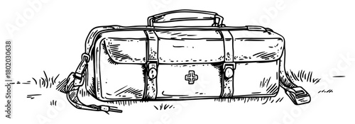 medical duffle bag sketch