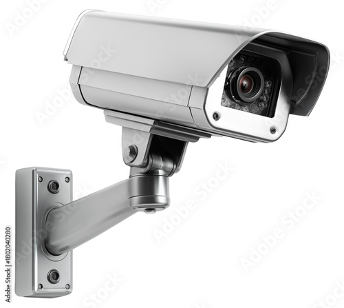 Security camera isolated on white background PNG transparent clipart.