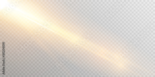Gold flare sunlight glow bright lens glare PNG.