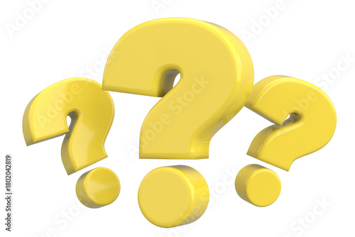 Question mark sign. 3D illustration.