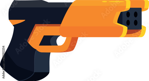 Futuristic plasma gun firing energy beams, perfect for virtual reality games and science fiction projects