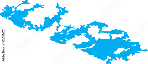 Lake Vermilion Minnesota Vector Map Shape