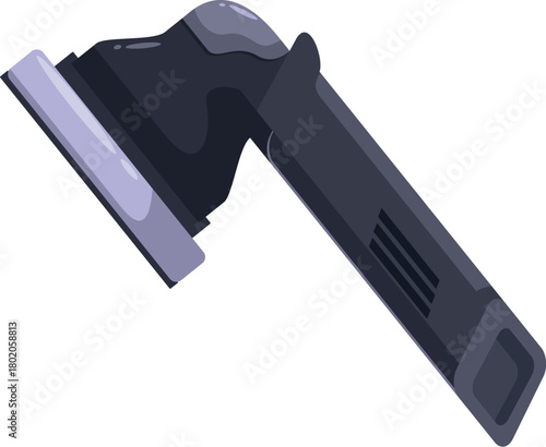 Orbital sander isolated on white background, ideal for sanding wood, metal, and other materials, perfect for construction workers, carpenters, and diy enthusiasts