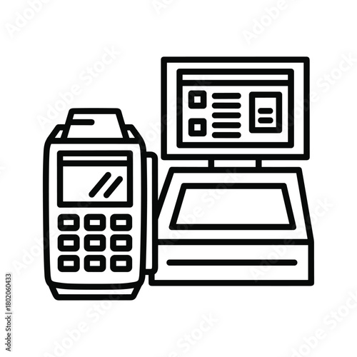 Simple line art icon of a coat rack