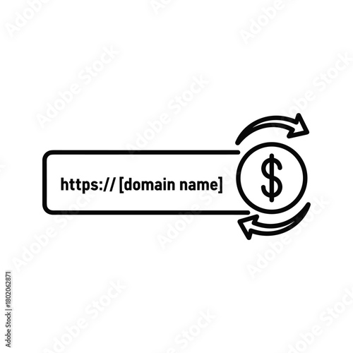Simple line art of a bar stool
