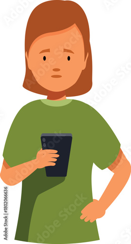 Young woman holding smartphone feeling frustrated and annoyed by online bullying and harassment