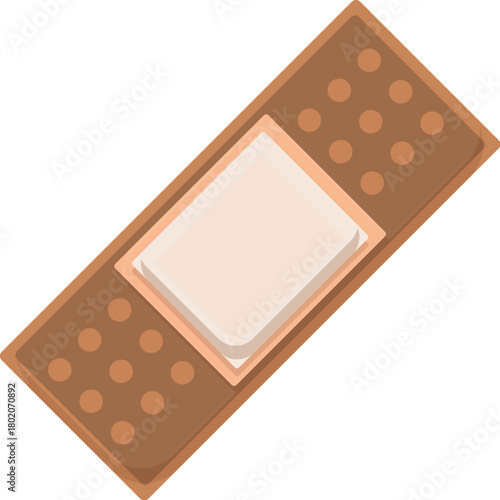 Brown adhesive bandage with breathable pad offering protection and promoting healing