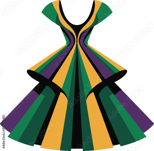 Mardi Gras Dress Illustration Garment Costume Fashion Outfit Clothing Apparel