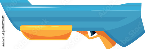 Futuristic space blaster shooting energy beams in galaxy