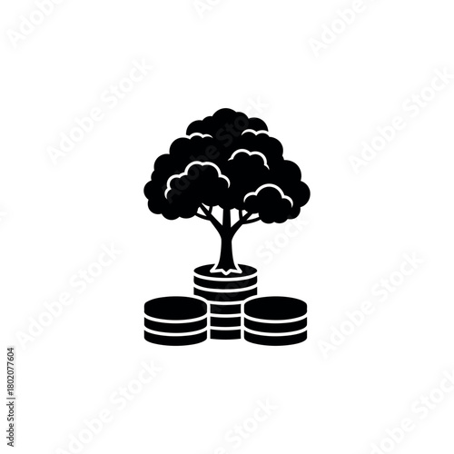 Financial Legacy Icon with Money Tree