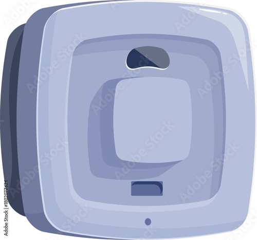 Smoke detector hanging on the ceiling, ensuring home safety and fire prevention