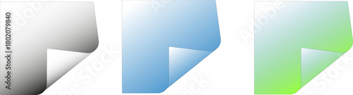 Set of blue paper cutting for design and web templates