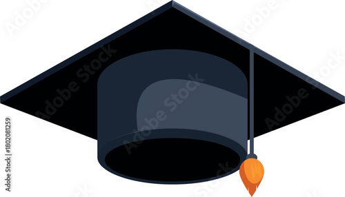 Graduation cap representing academic achievement and successful completion of studies