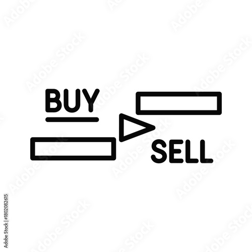 Buy and sell icons representing trading and commerce