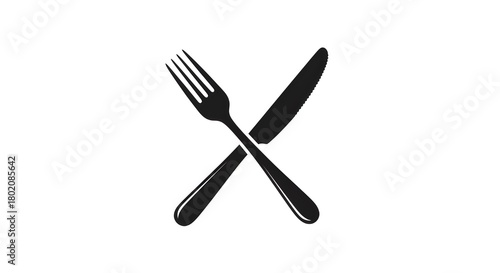 silhouette fork and knife