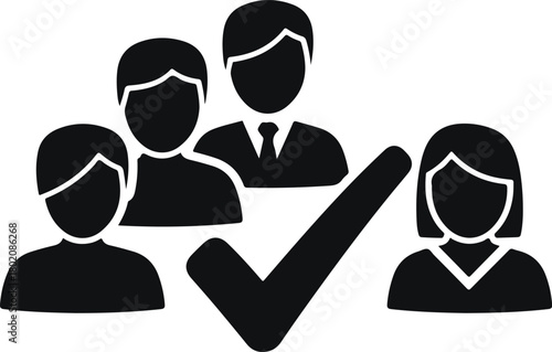 Team selection with a checkmark indicating approval or choice