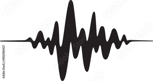 sound wave audio waveform sketch vector