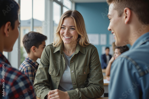 Mentor and Student Connection - Warm Professional Greeting with Handshake for Education Recognition, Classroom Relationships, and World Teachers Day Celebrations