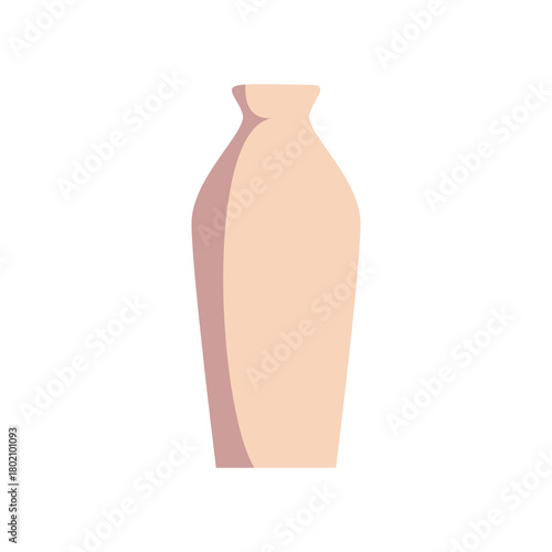 Ceramics clip art, ceramic vase icon, decorative pottery vector illustration
