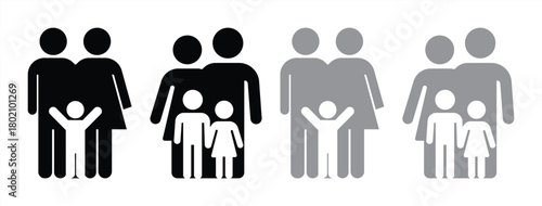 Family Icon Silhouette Set