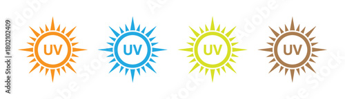Block Solar Radiation and Ultraviolet Rays Symbol Collection. Sunblock Cream Label. Skin Protect, Danger UV Sunlight Pictogram. Sunscreen Lotion, SPF Protection Icon Set. Isolated Vector Illustration.