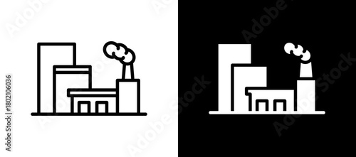 Industrial Unit whiteblack icon