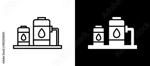 Gas Tank whiteblack icon