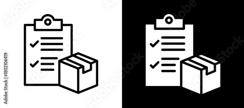 Production Report whiteblack icon