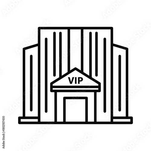 Elegant building facade with vip entrance, representing exclusivity and prestige