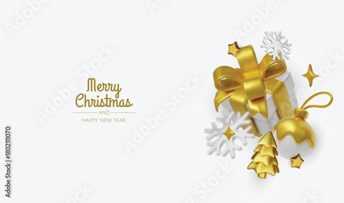 Elegant pastel Christmas baubles and winter elements form a light, joyful holiday background ideal for cards, banners, and festive promotions