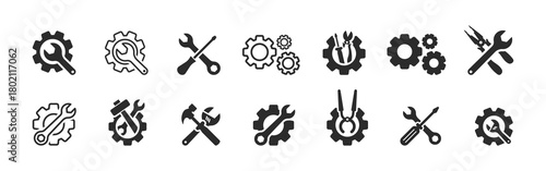 Tool vector icon designs. Working tools vector signs set