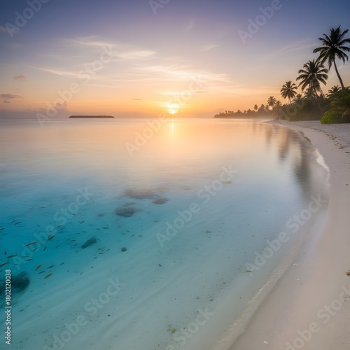 First Sunrise of 2026 on Millennium Island, Kiribati — Golden Tropical Beach at Dawn